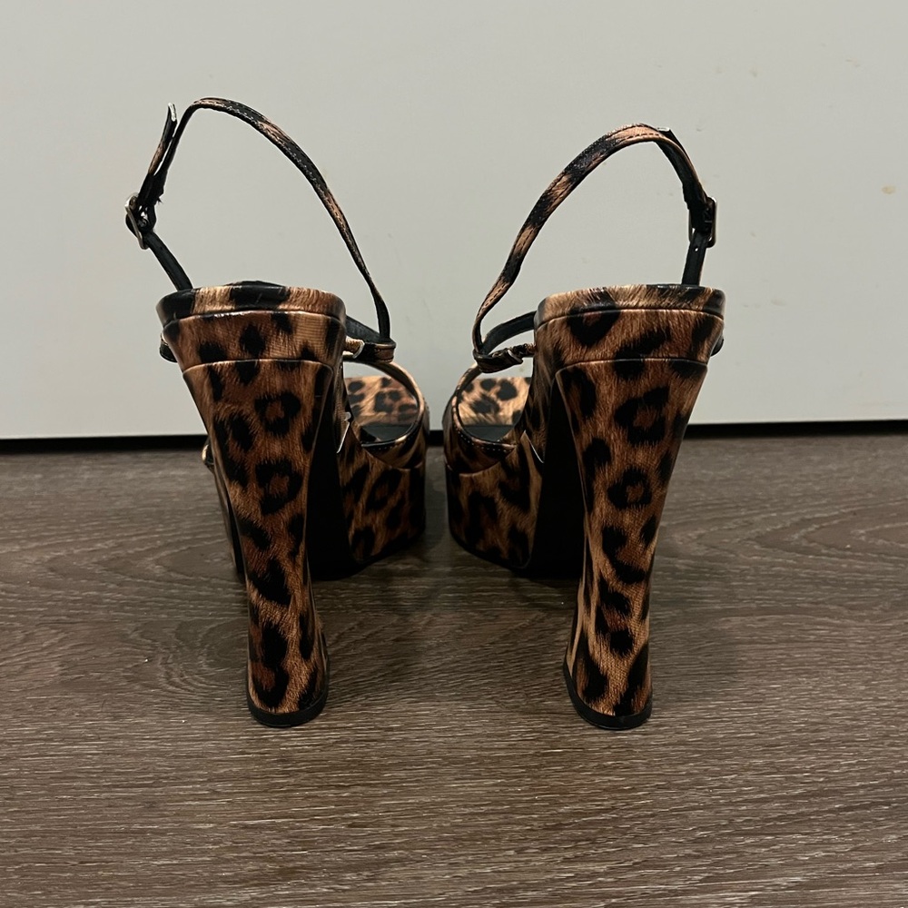 NWOB Fashion Nova Harlyn Platform Heels in Leopard - Picture 4 of 6